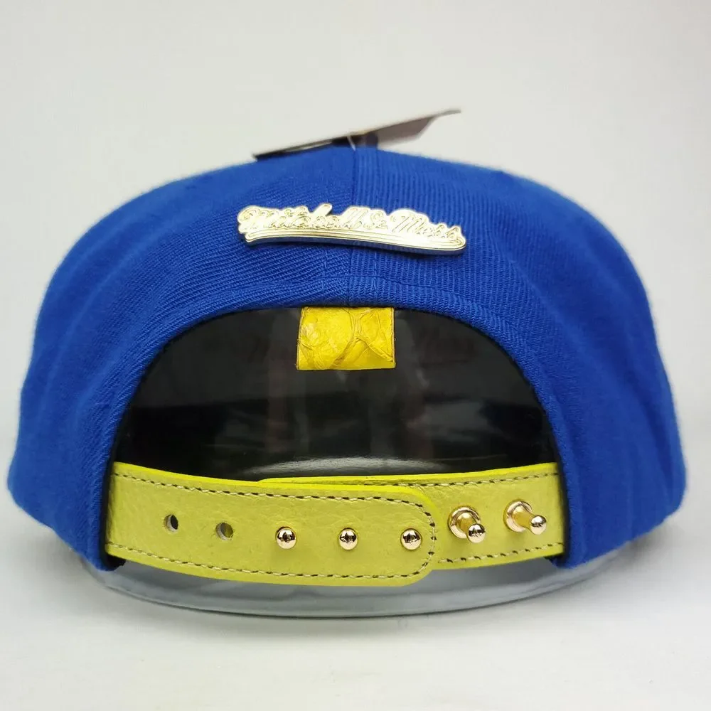 Golden State Warriors Mitchell & Ness‎ NBA Strapback Hat Cap Carp Fish Skin NWT